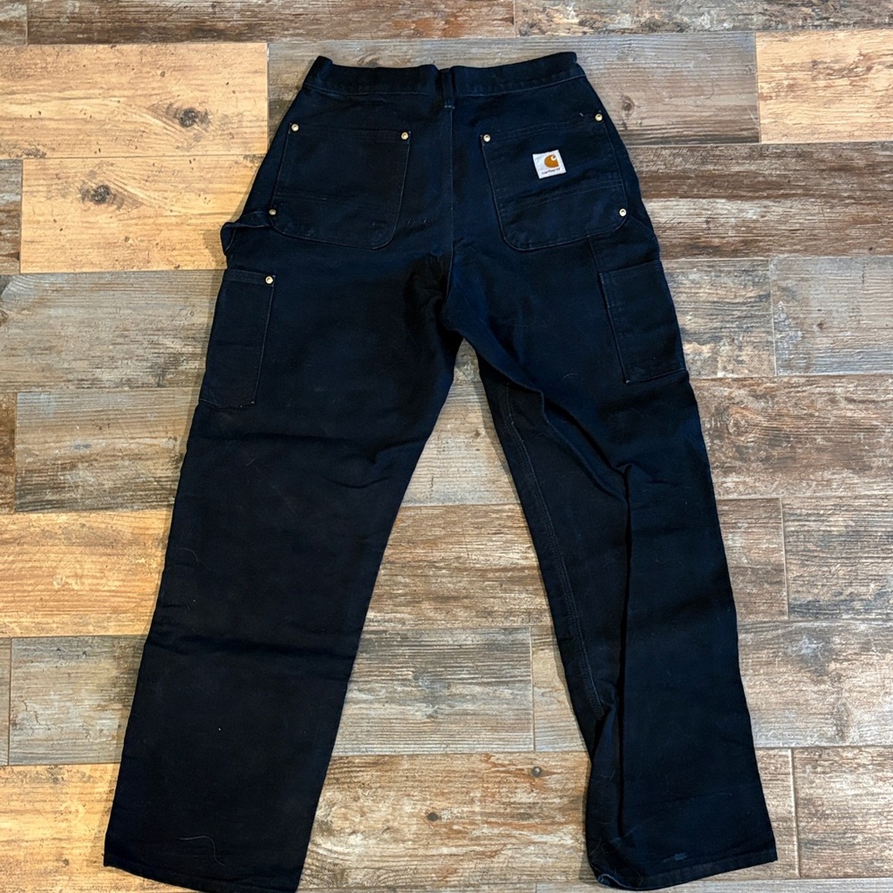 Carhartt Black Utility Work Pants with Reinforced Pockets